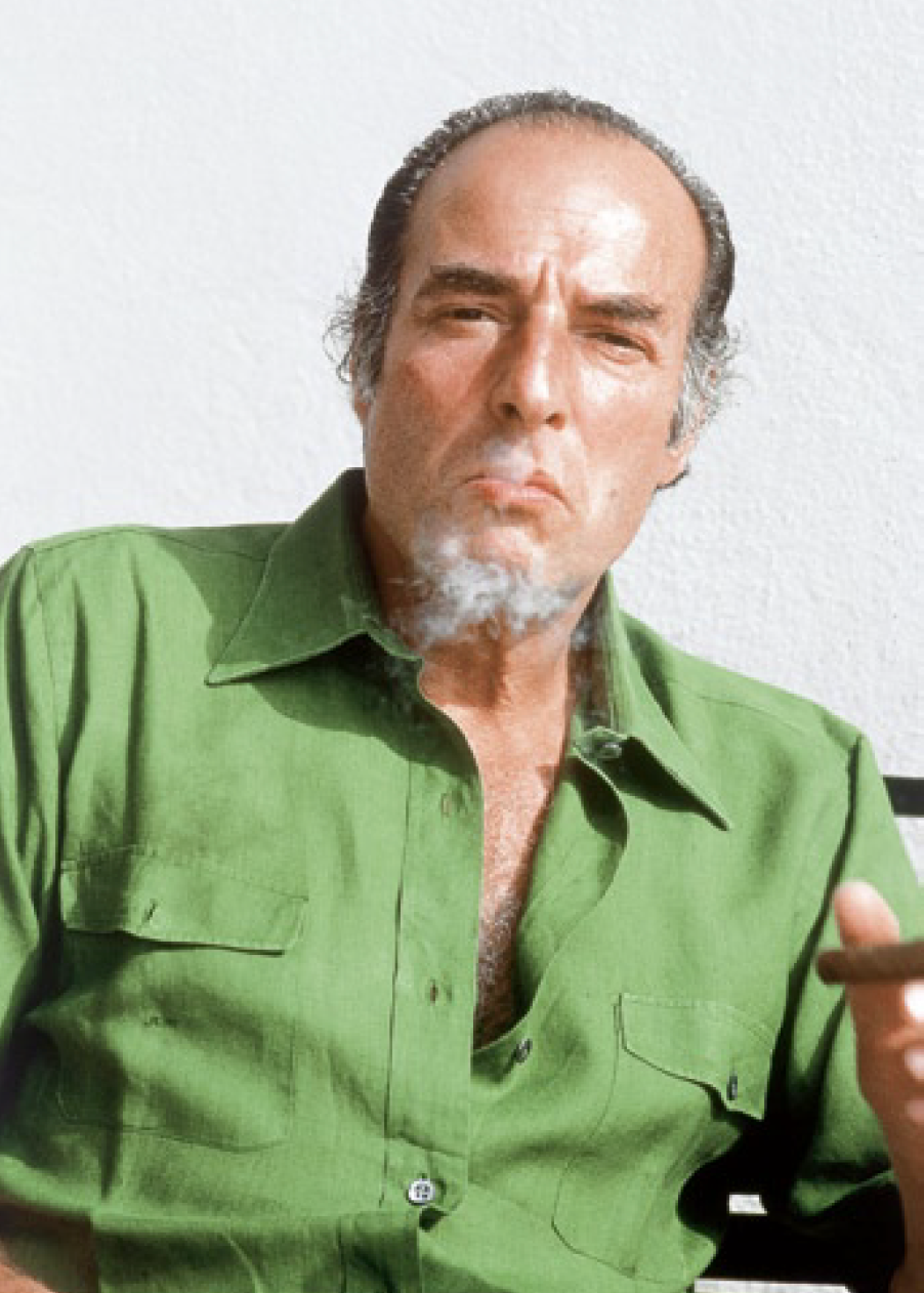 Marc Rich exhaling smoke